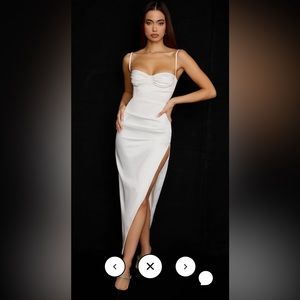 White Satin Dress
